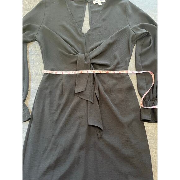 She + Sky Knot Long Sleeve Midi Dress - Black Size S - Picture 7 of 8